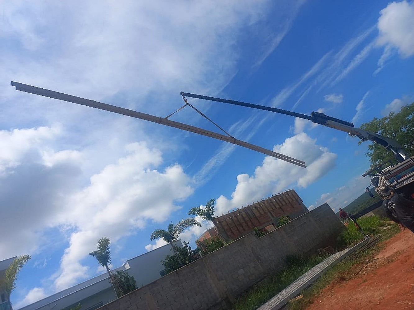 Laje protendida em obra