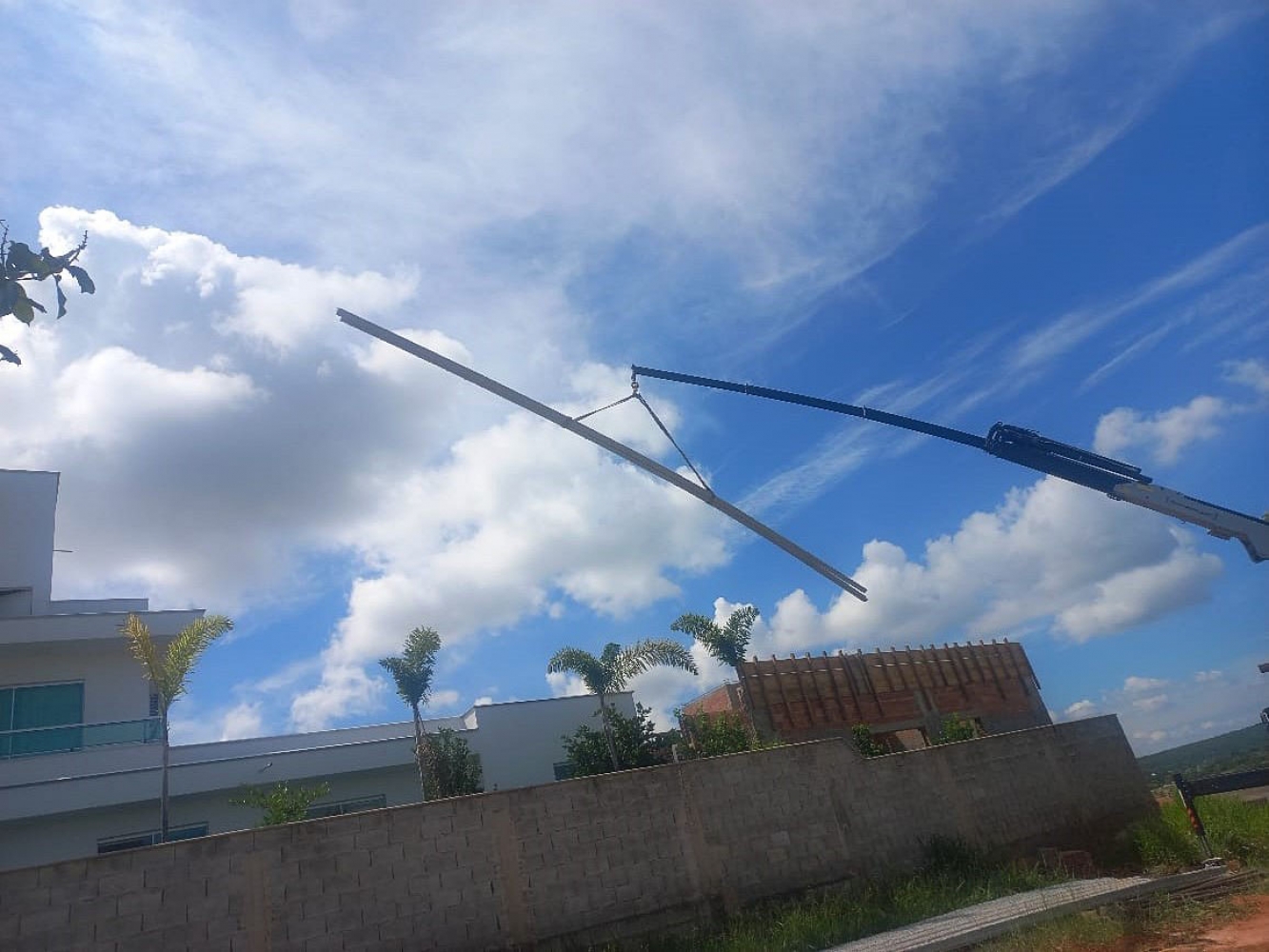 Laje protendida em obra