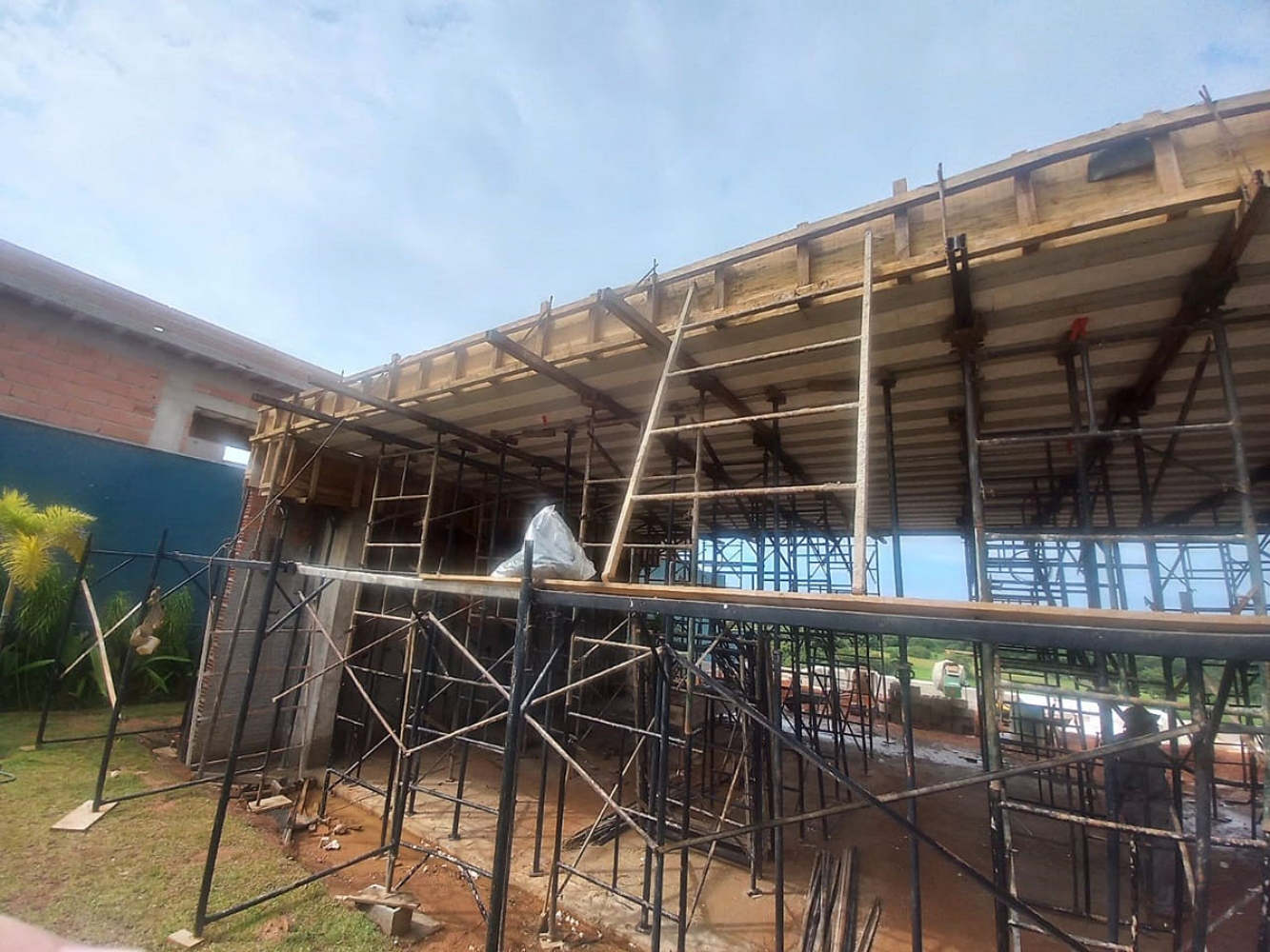 Laje protendida em obra