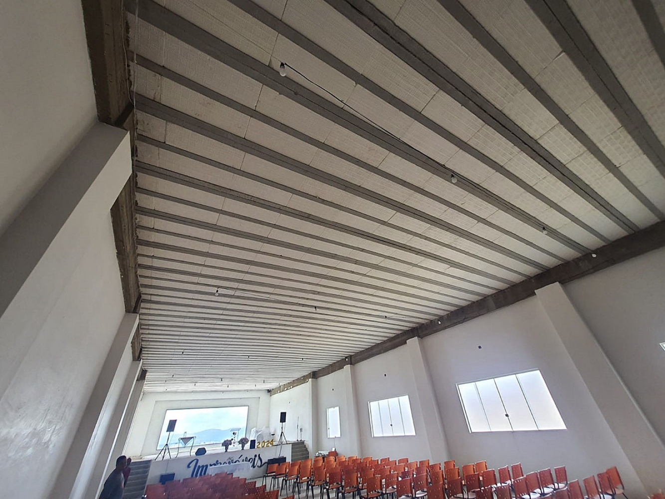 Laje protendida em obra