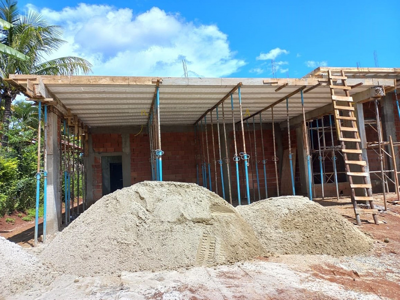 Laje protendida em obra