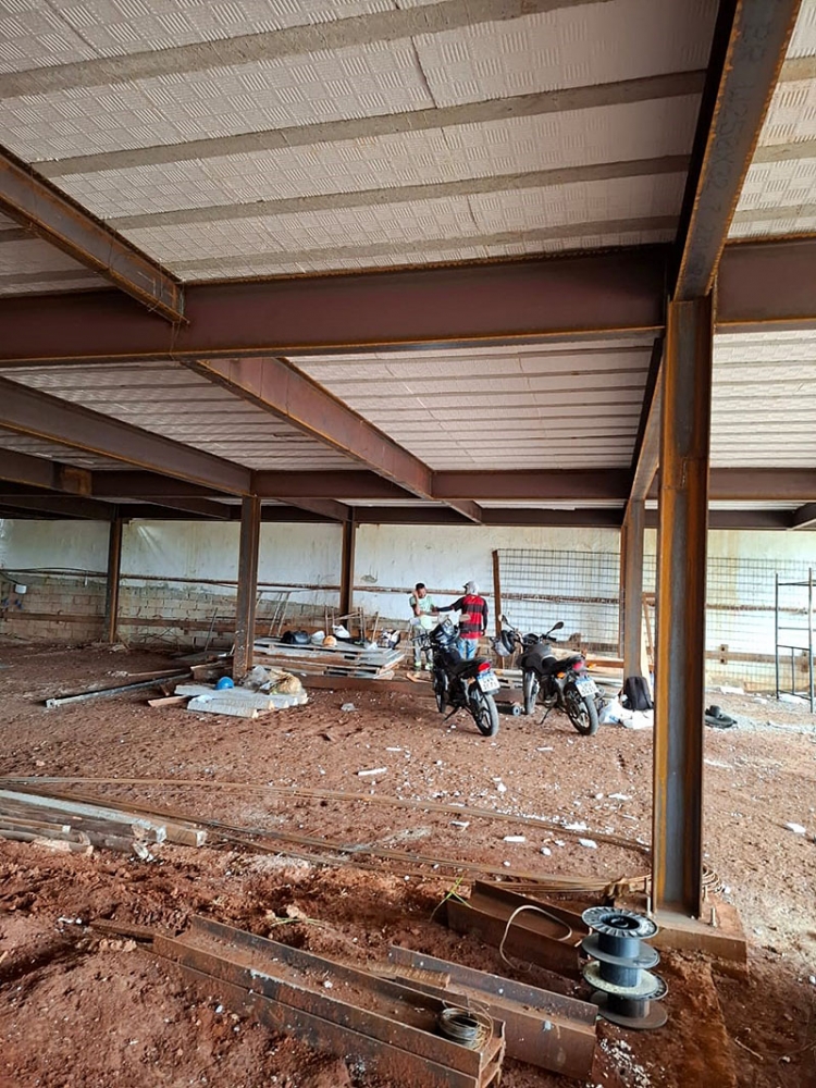 Laje protendida em obra