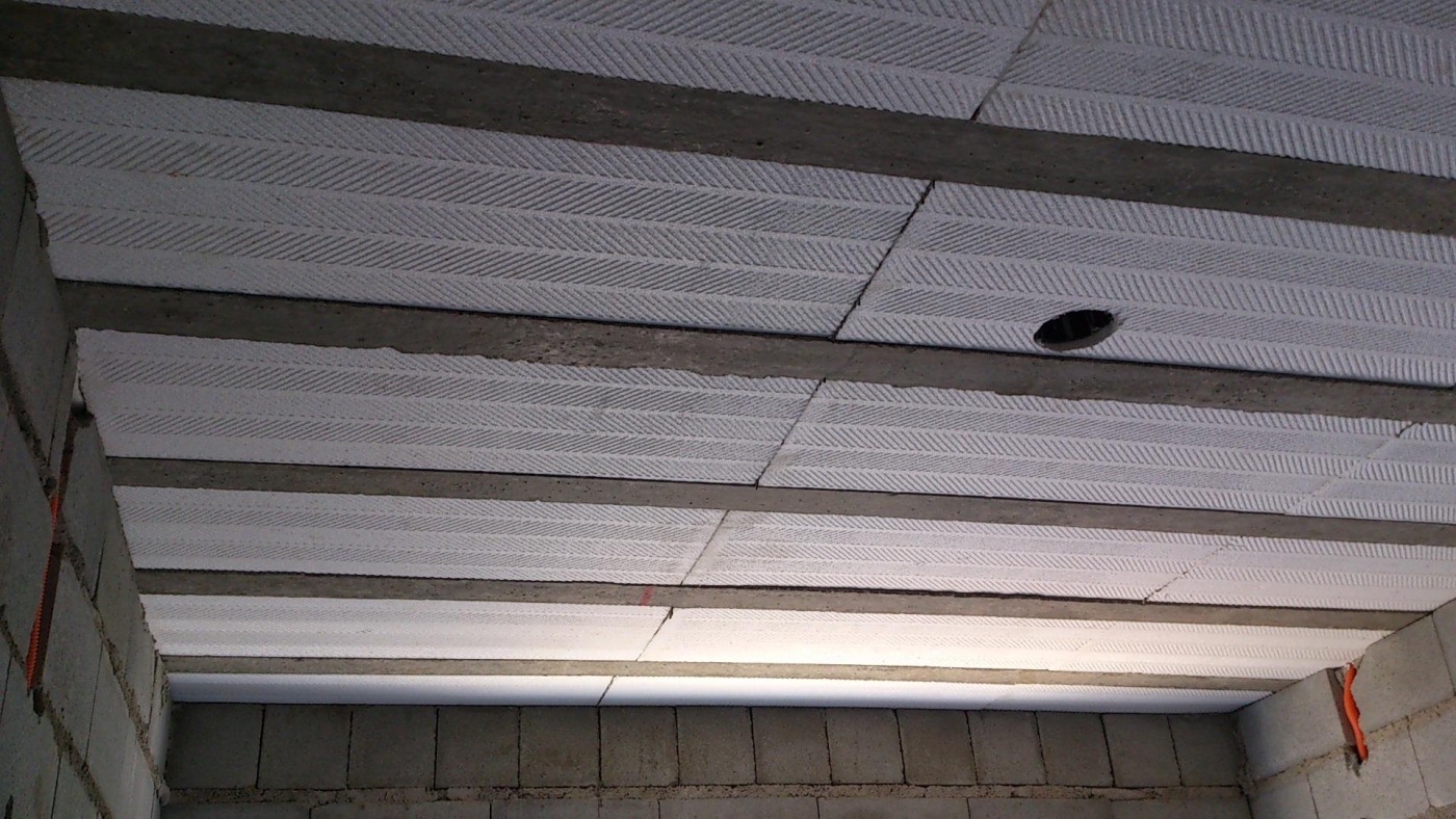 Laje protendida em obra
